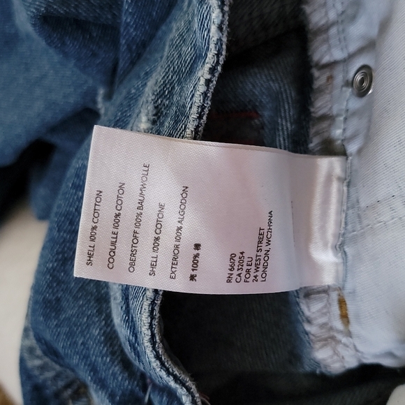 BDG Mom Hi-Rise Destroyed Jeans Size 25x30 Blue - Picture 5 of 6